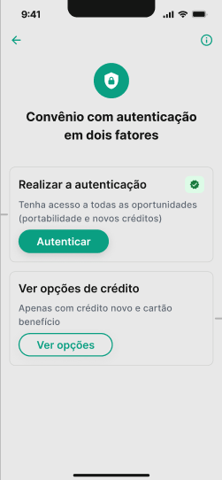 Autenticação em dois fatores no app Konsi